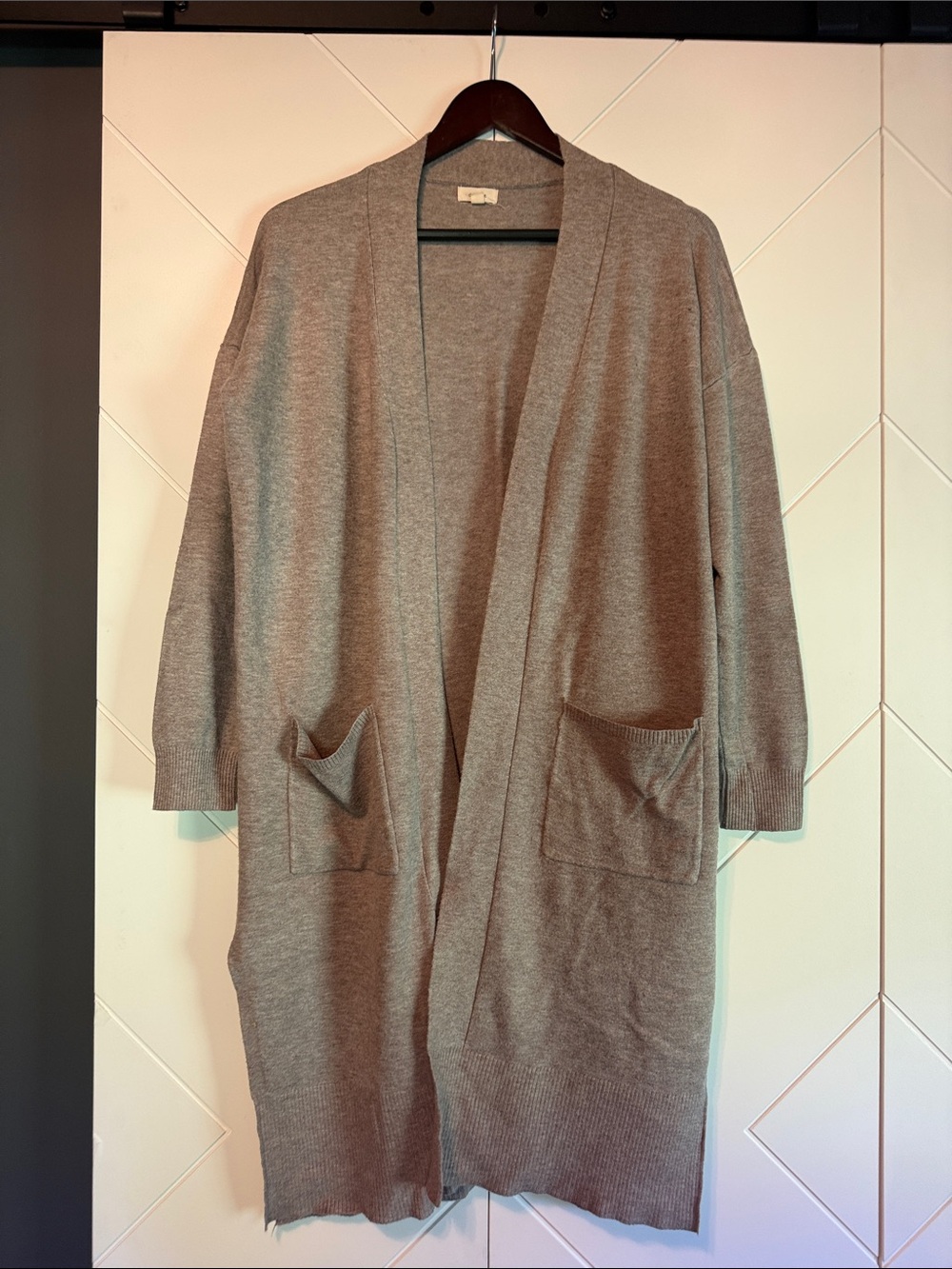 debut Soft Taupe Open-Front Cardigan